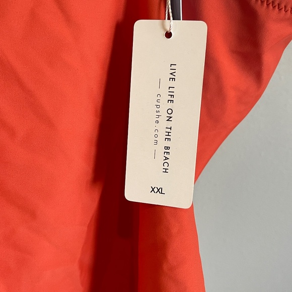 NEW NWT Cupshe Bright Day Shirring Ruched 1 Piece Swimsuit XXL - Picture 8 of 11